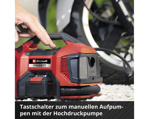 Einhell PRESSITO 18/21 Akku-Kompressor mit Hochdruckpumpe