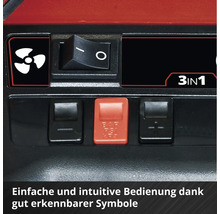 Nahaufnahme des Bedienfelds eines Kompressors mit Schaltern und Anzeigen