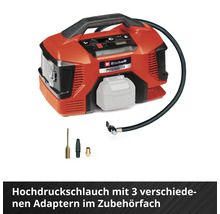Einhell Pressito 18 Volt Akku-Hybrid-Kompressor mit Adaptern