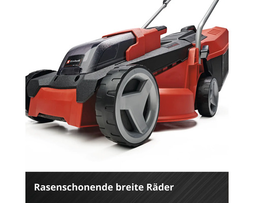 Elektrorasenmäher mit breiten Rädern