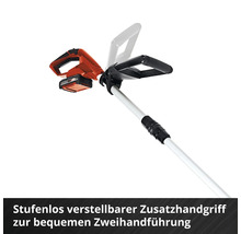 Stufenlos verstellbarer Zusatzhandgriff zur bequemen Zweihandführung