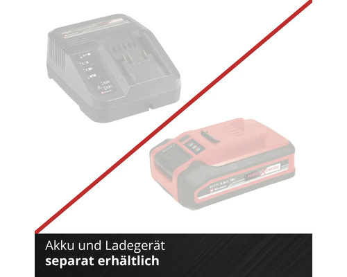 Akkuladegerät und Akku separat erhältlich