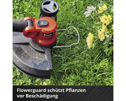 Einhell Rasentrimmer im Einsatz auf einer Rasenfläche