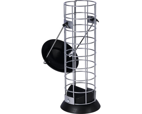 Futtersilo für Vögel mit Metallgitter