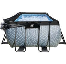 Rechteckiger EXIT Toys Pool mit Abdeckung und grauem Muster