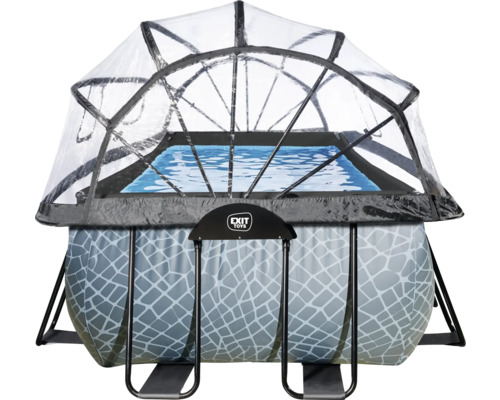 Aufstellpool mit Poolüberdachung