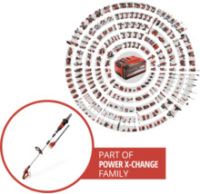 Einhell Power X-Change Akku-System Produktübersicht mit Akku-Hochentaster