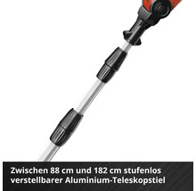 Stufenlos verstellbarer Aluminium Teleskopstiel zwischen 88 Zentimeter und 182 Zentimeter