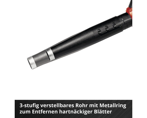 Düse eines Laubbläsers mit dreistufig verstellbarem Rohr