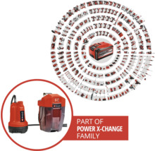 Einhell Power X-Change Familie mit Werkzeugen und Gartengeräten
