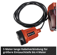 Einhell Schmutzwasserpumpe mit fünf Meter Kabel und einer maximalen Eintauchtiefe von vier Metern