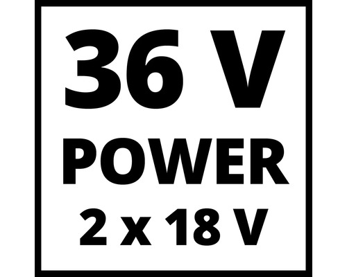 36 Volt Power 2 x 18 Volt Kennzeichnung