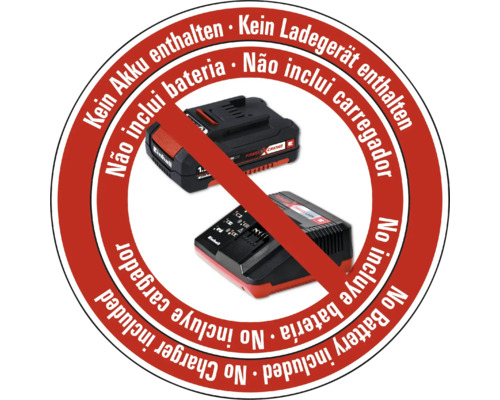 Symbol: Kein Akku, kein Ladegerät im Lieferumfang enthalten