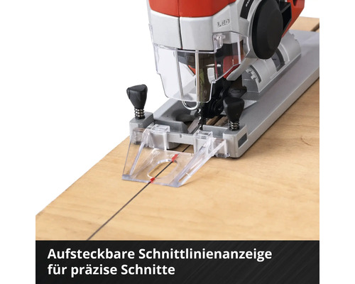 Stichsäge mit Schnittlinienanzeige für präzise Schnitte auf Holz