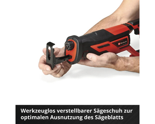 Einhand-Akku-Säbelsäge mit verstellbarem Sägeschuh