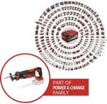 Einhell Power X-Change Familie mit Akku-Säbelsäge und vielen anderen Werkzeugen