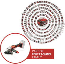 Einhell Power X-Change Familie mit Akku-Winkelschleifer und vielen anderen Geräten