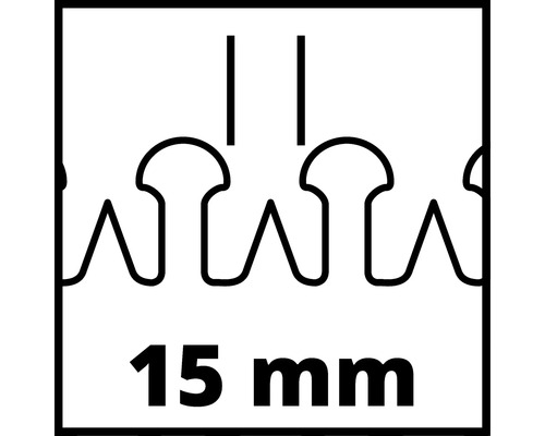 Symbol für 15 Millimeter Klammerbreite