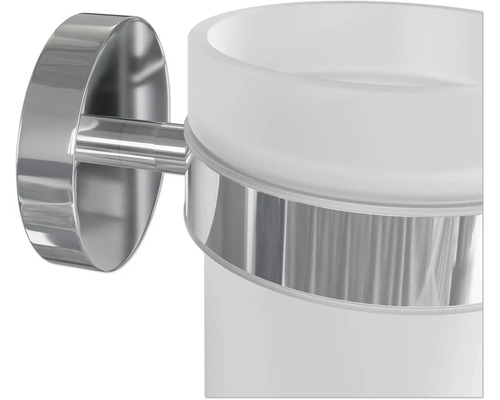 Wand-Zahnputzbecherhalter aus Glas und Metall