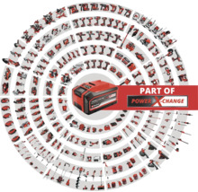 Einhell Power X-Change Akku mit zugehörigen Werkzeugen