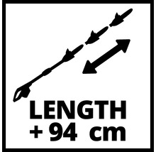 Verlängerung um 94 Zentimeter Symbol