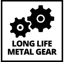 Symbol für langlebiges Metallgetriebe