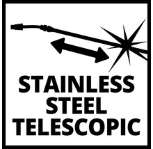 Symbol für Teleskopfunktion aus Edelstahl