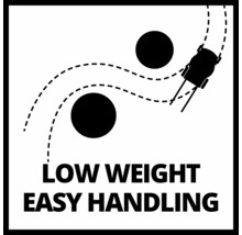 Symbol für geringes Gewicht und einfache Handhabung