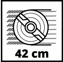 42 Zentimeter Schnittbreite
