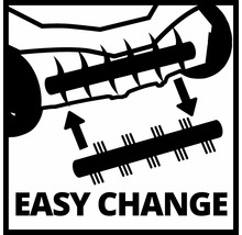 Symbol für einfachen Austausch von Gartengeräte-Komponenten