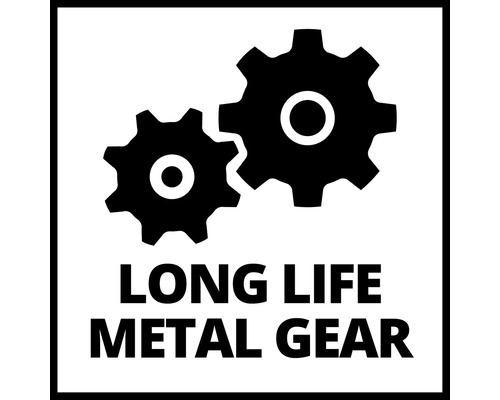 Lange Lebensdauer Metallgetriebe Symbol