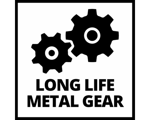 Symbol für langlebiges Metallgetriebe
