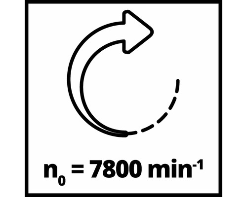 Symbol für 7800 Umdrehungen pro Minute