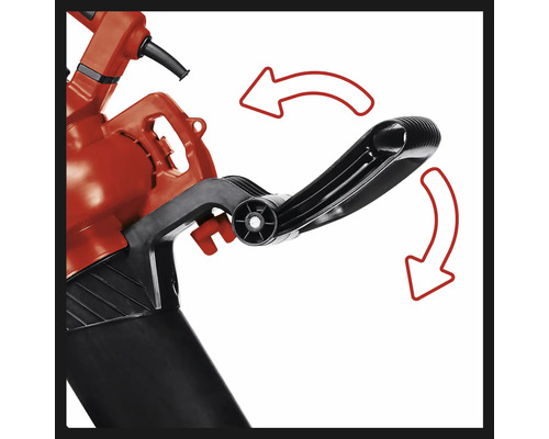 Detailansicht eines Laubbläsers mit verstellbarem Griff