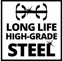 Langlebiges, hochwertiges Stahl Symbol