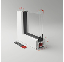 Kunststofffenster Festelement ARON Basic 850x1000 mm-thumb-2
