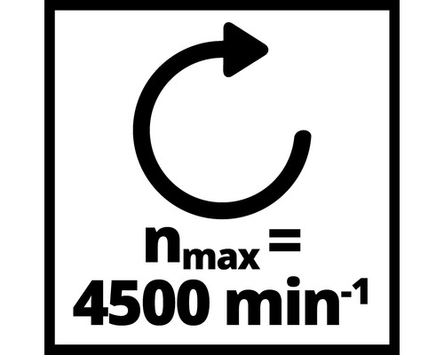 Symbol für maximale Drehzahl: 4500 Umdrehungen pro Minute