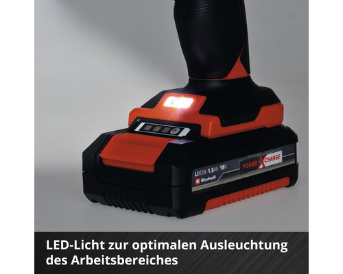 Einhell Akku-Bohrschrauber mit LED-Arbeitsleuchte