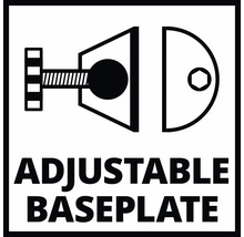 Symbol für verstellbare Grundplatte