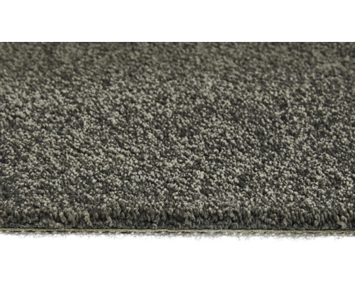 Detailaufnahme eines grauen Teppichbodens.