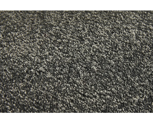 Nahaufnahme eines grauen Teppichs mit kurzem Flor.