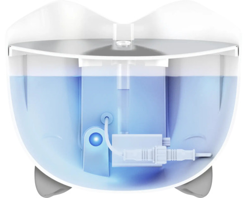 Innenansicht eines Tierbrunnen mit Wasserstandsanzeige