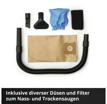 Zubehörset für Nass Trockensauger mit Düsen, Filtern und Staubsaugerbeutel