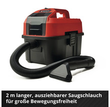 Nass Trockensauger mit Saugrohr und Bürste