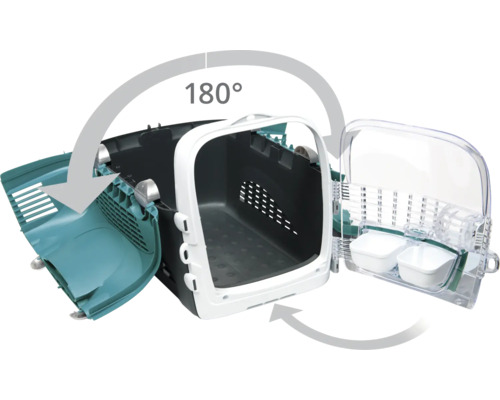 Haustiertransportbox mit 180 Grad Öffnung