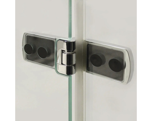 Duschkabinenbeschlag aus Metall und Glas