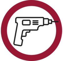 Symbol für Bohren erlaubt