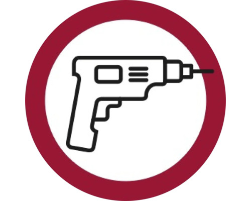 Symbol: Bohrmaschine nicht erlaubt