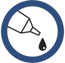Symbol für Klebstoffdosierung
