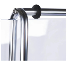 Detailansicht eines Duschkabinen-Stabilisators mit Schraube und Dichtung